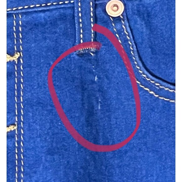 No Boundaries size 13 stretch jeans 4 button closure dark blue with gold 11" ris - Picture 5 of 13